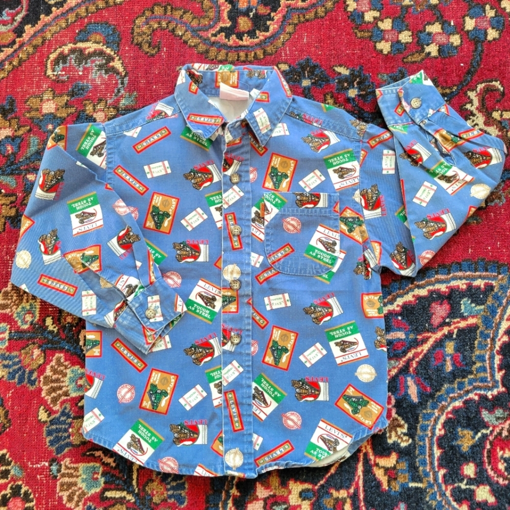 Vintage Little Levi's Button Down Denim Shirt 3T